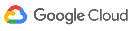 여러 색 구름 아이콘과 회색 글자로 된 Google Cloud 로고