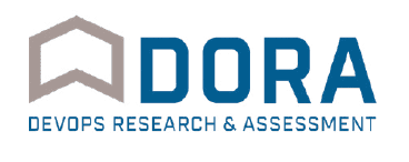 DORA 글자 아래 DEVOPS RESEARCH & ASSESSMENT 가 적힌 DORA 로고