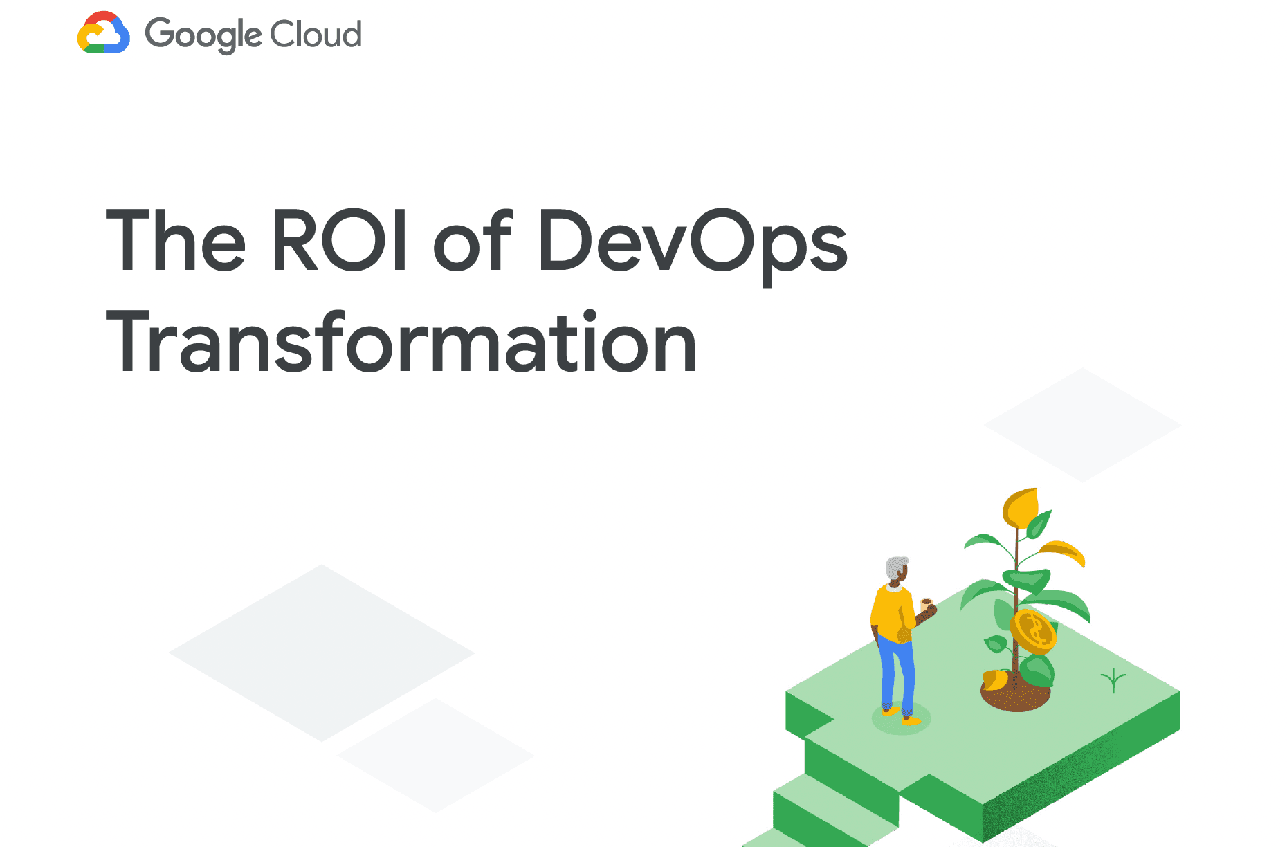 Google Cloud 의 The ROI of DevOps Transformation 보고서 표지